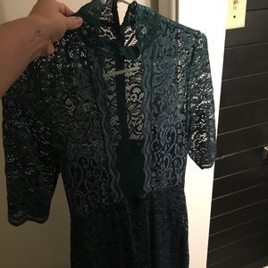 Green lace dress