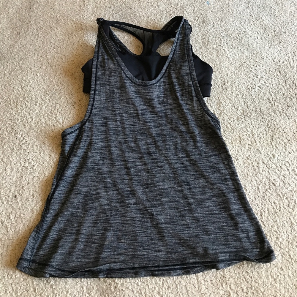 Lululemon 🍋racer tank with sports bra