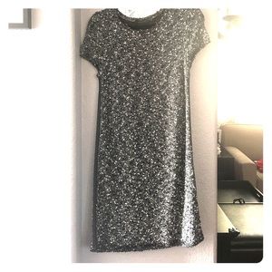 Ann Taylor black and white knit dress size M