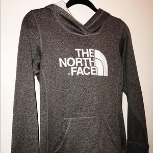 Women's Gray North Face Hoodie