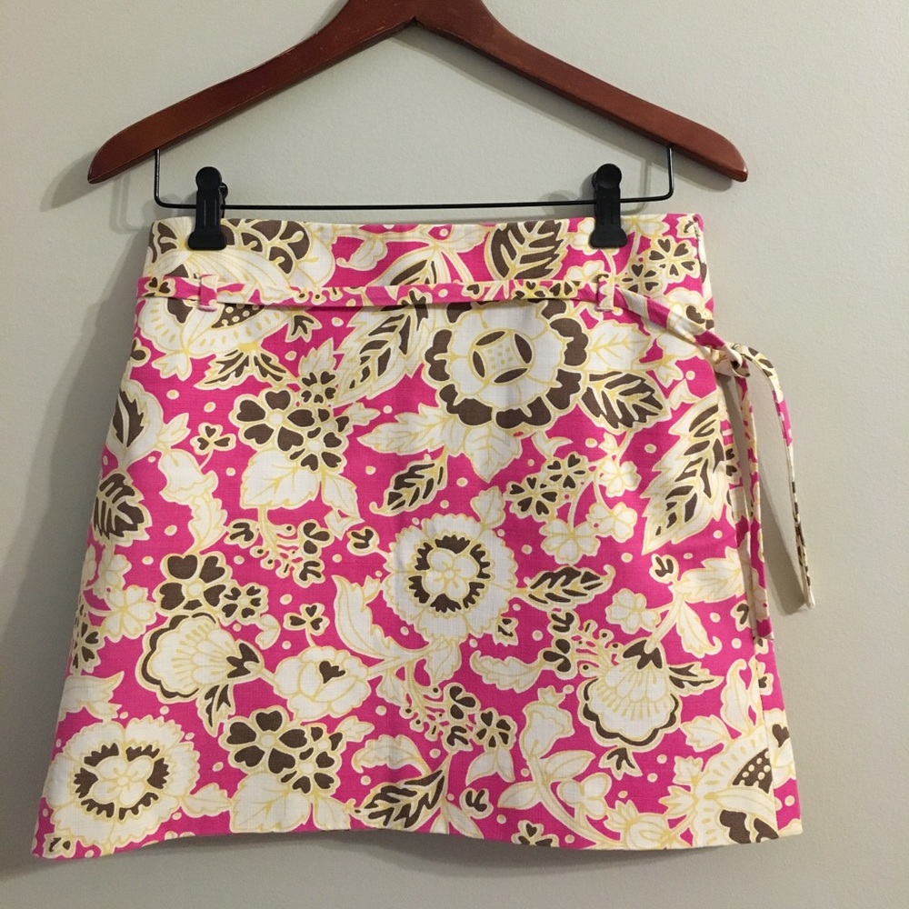 J Crew pink floral mini skirt. Beautiful!!