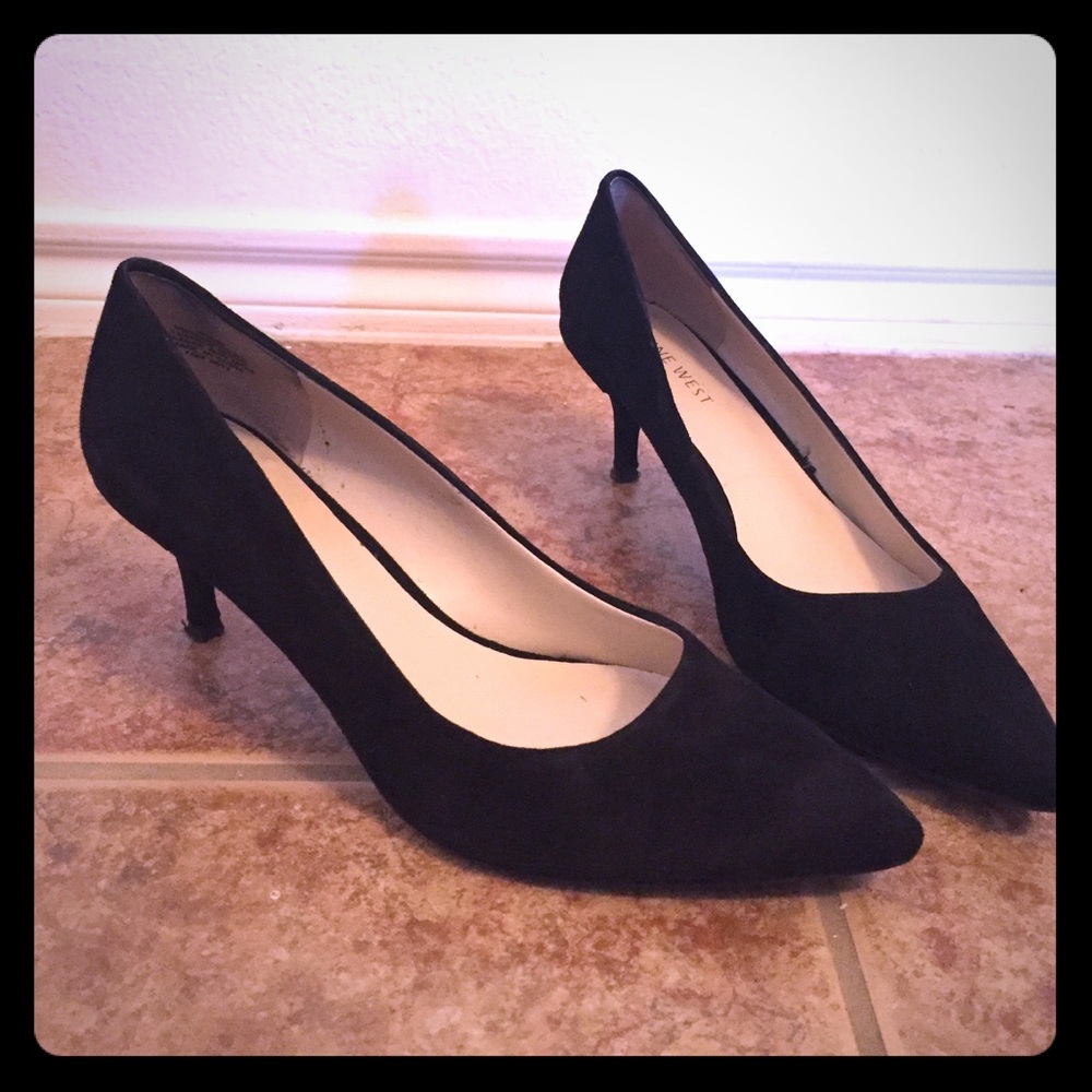Nine West professional black suede heels