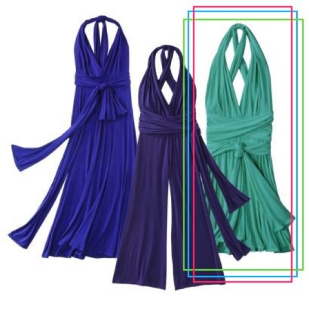 Teal, multi wear wrap dress