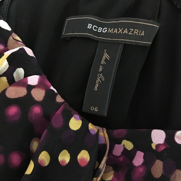 BCBGMAXAZRIA multi color polka dot strapless dress - Picture 2 of 4