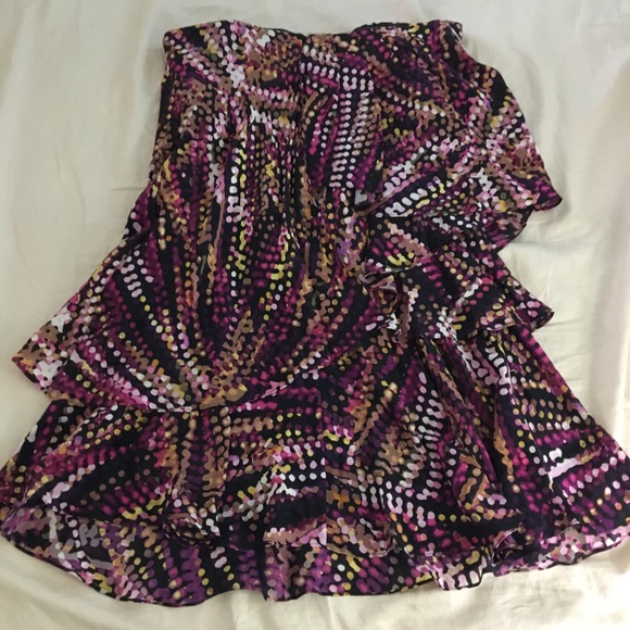 BCBGMAXAZRIA multi color polka dot strapless dress - Picture 3 of 4