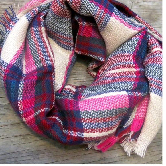 🌲🌲🌷New  Tartan Oversized Blanket Scarf - Picture 2 of 4