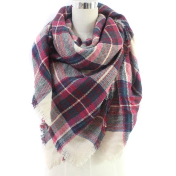 🌲🌲🌷New  Tartan Oversized Blanket Scarf - Picture 3 of 4