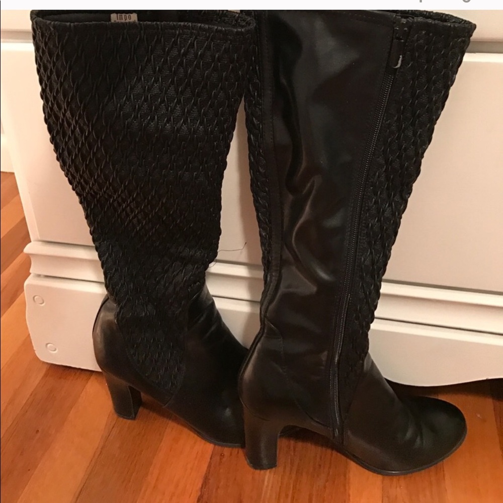 High heel black boots size 7