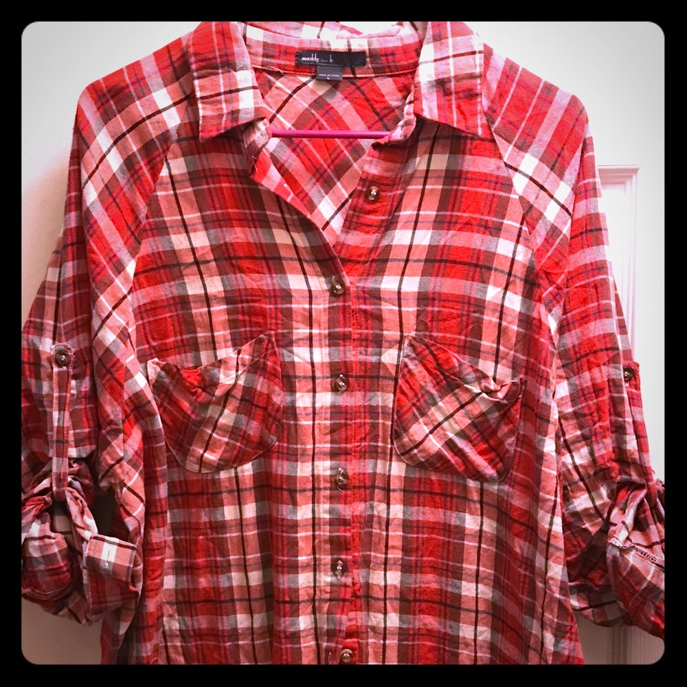 💋Nasty Gal Plaid Shirt💋