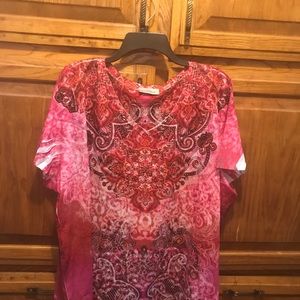 Pink top with glitter stones