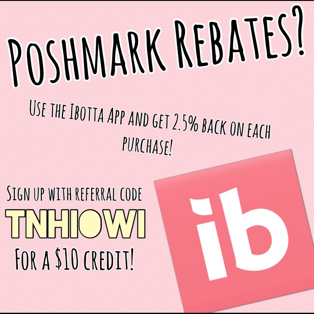 Cash back on Poshmark purchases with Ibotta app!