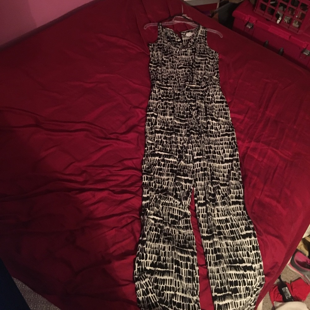 Black and white Calvin Klein patterned jumpsuit