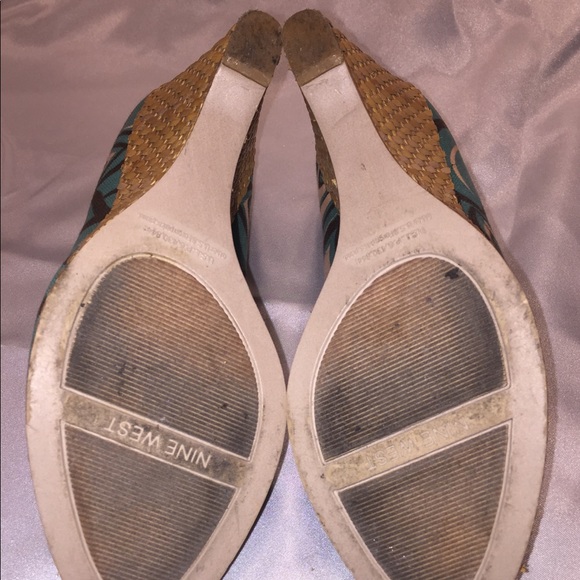 🚫SOLD🚫 Nine West YAMARIS Peep Toe Platform Wedges - Picture 3 of 5