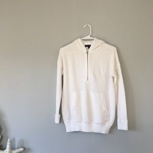 White hoodie sweater
