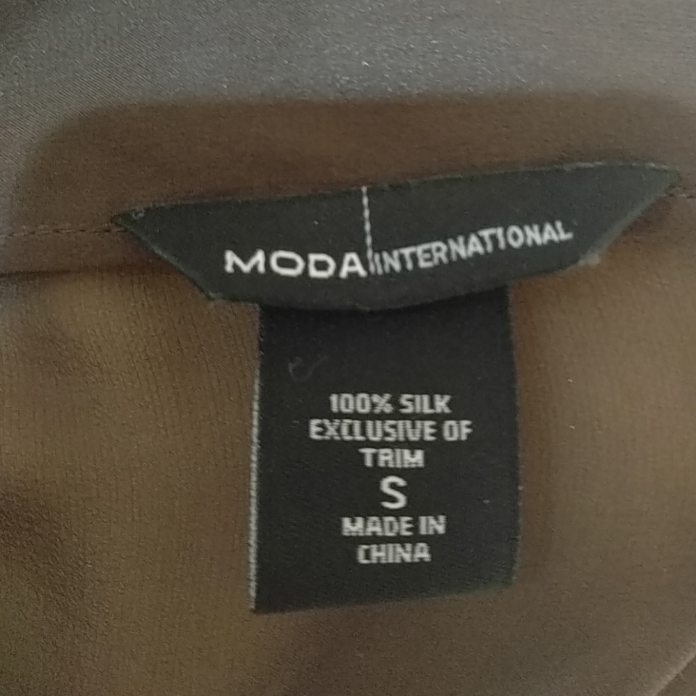 Silk Moda International Brown Semi Transparent Top - Like New - Picture 4 of 4