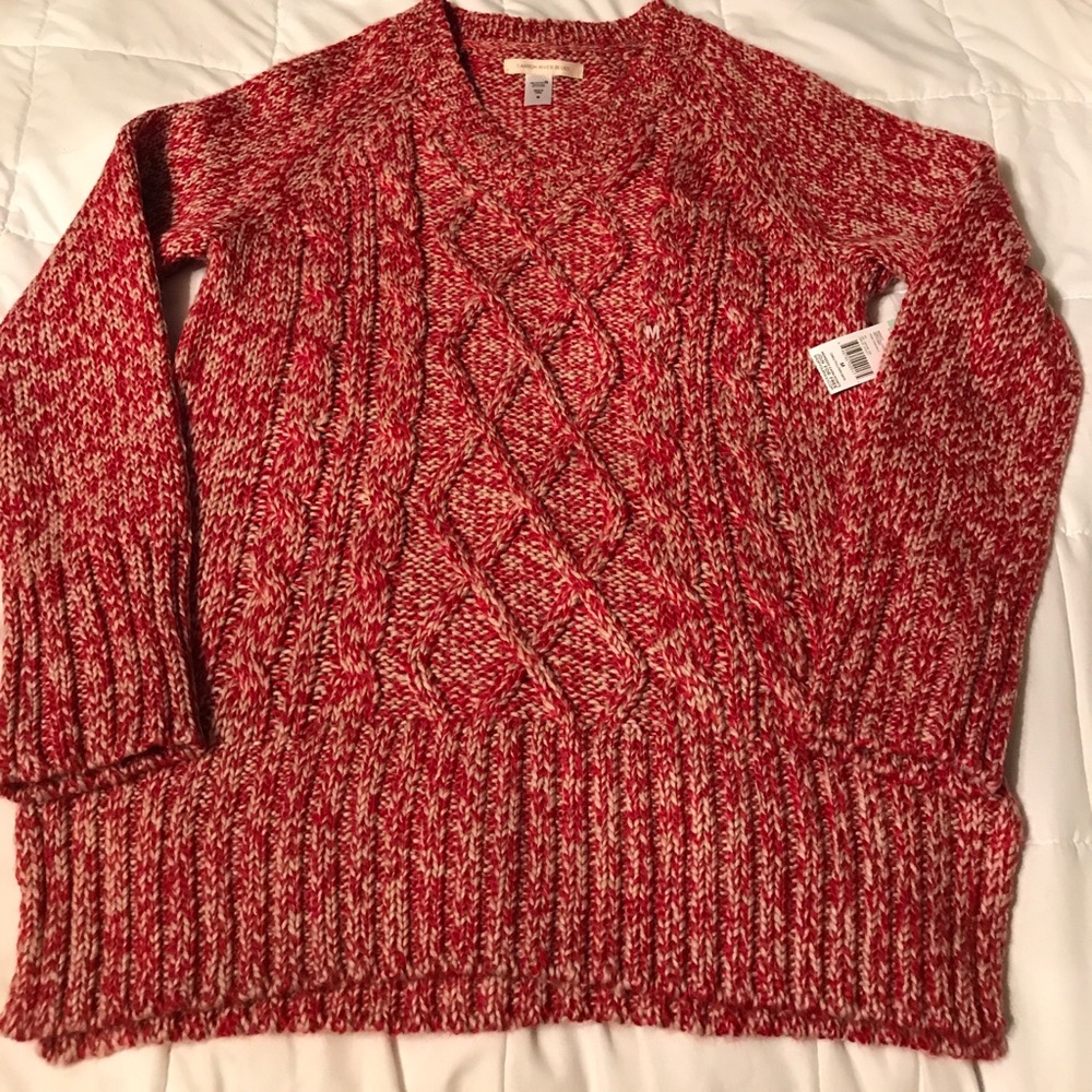Red and white sweater!
