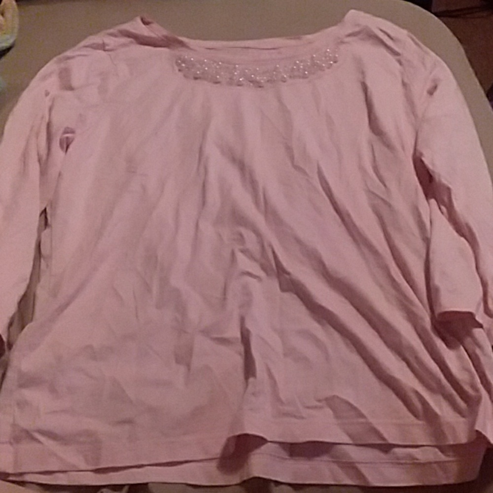 Baby Pink Pearl Blouse
