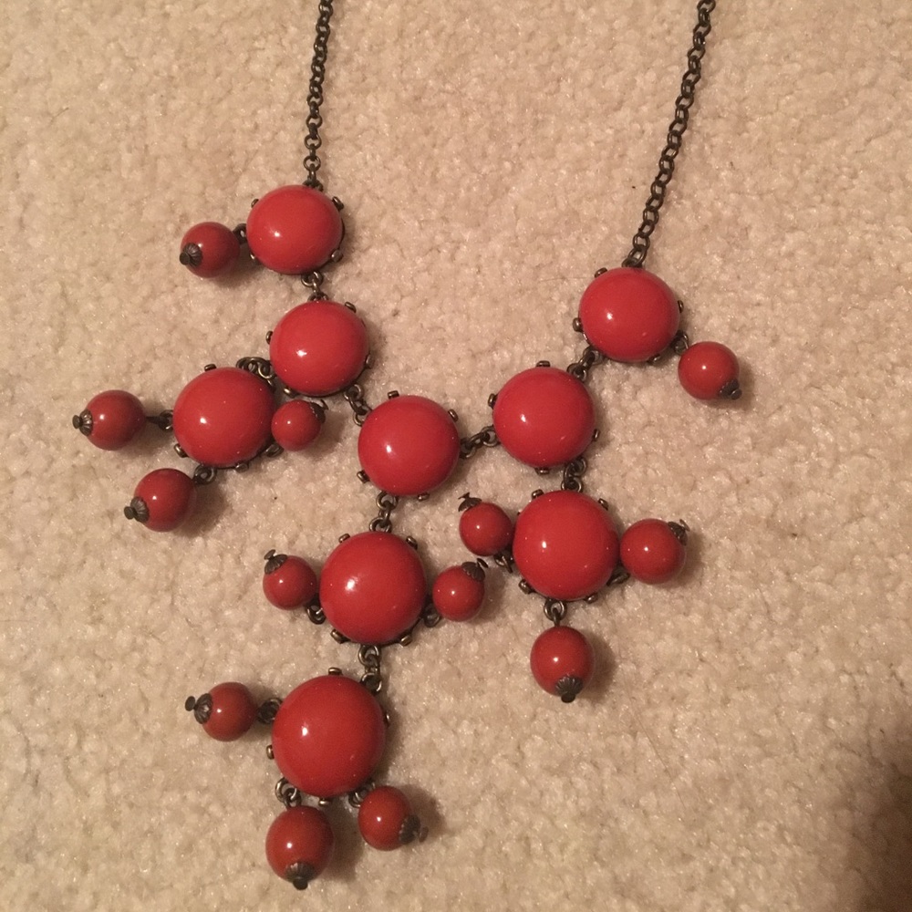 Bubble Necklace - burnt orange color