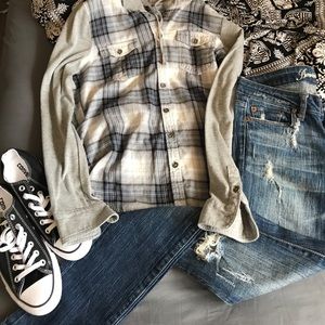 Plaid Flannel With Hood