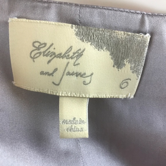 Elizabeth James Strapless Floral Dress Corset Silk - Picture 9 of 9