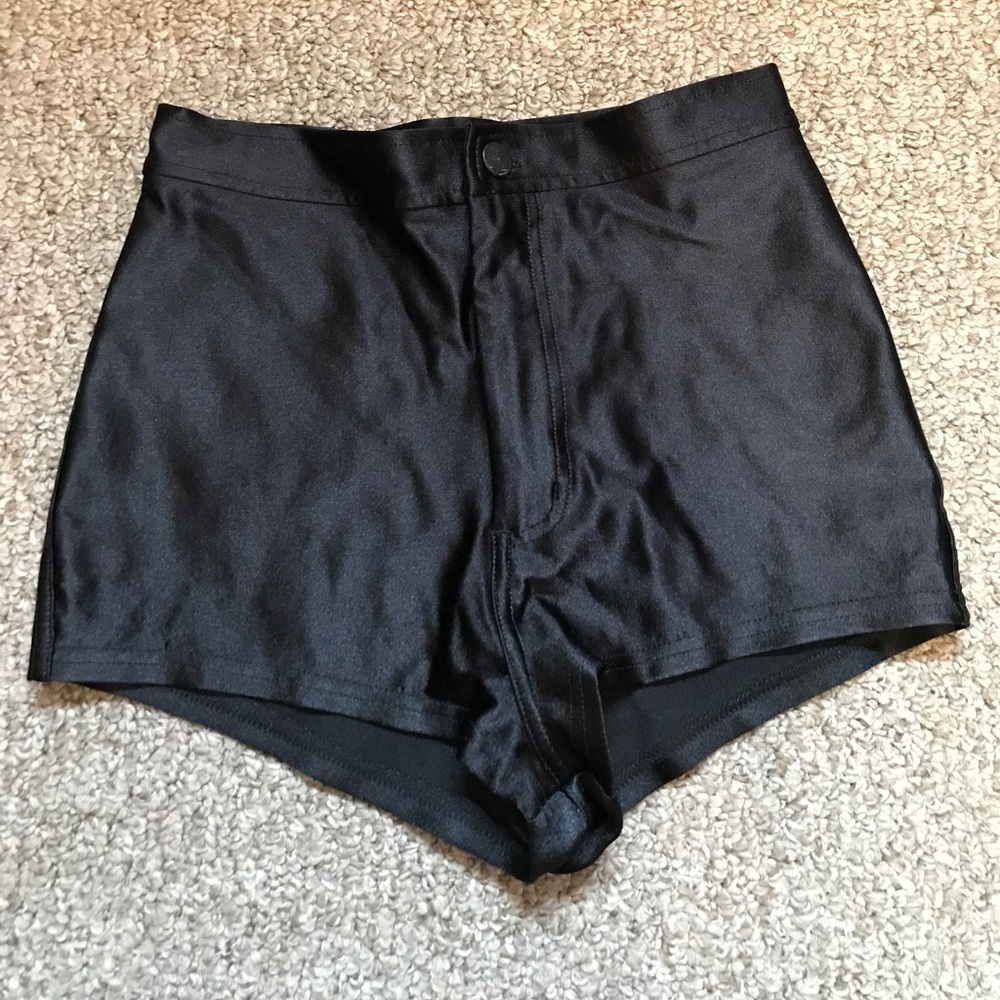 Black American Apparel Disco Shorts