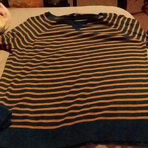 Mustard and Green Striped Sweater