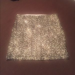 Gold, Sequin mini skirt