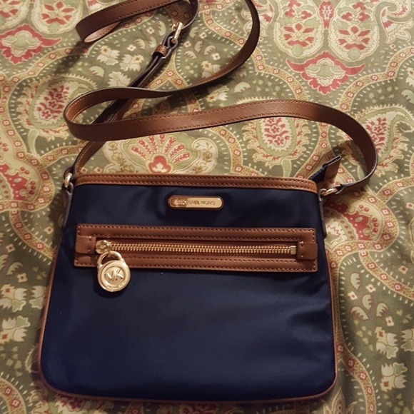 Michael Kors Handbags - Michael Kors navy blue small shoulder bag
