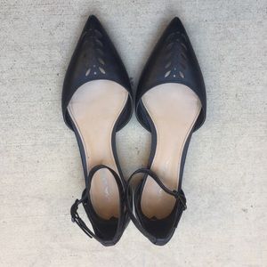 Via Spiga black leather flats