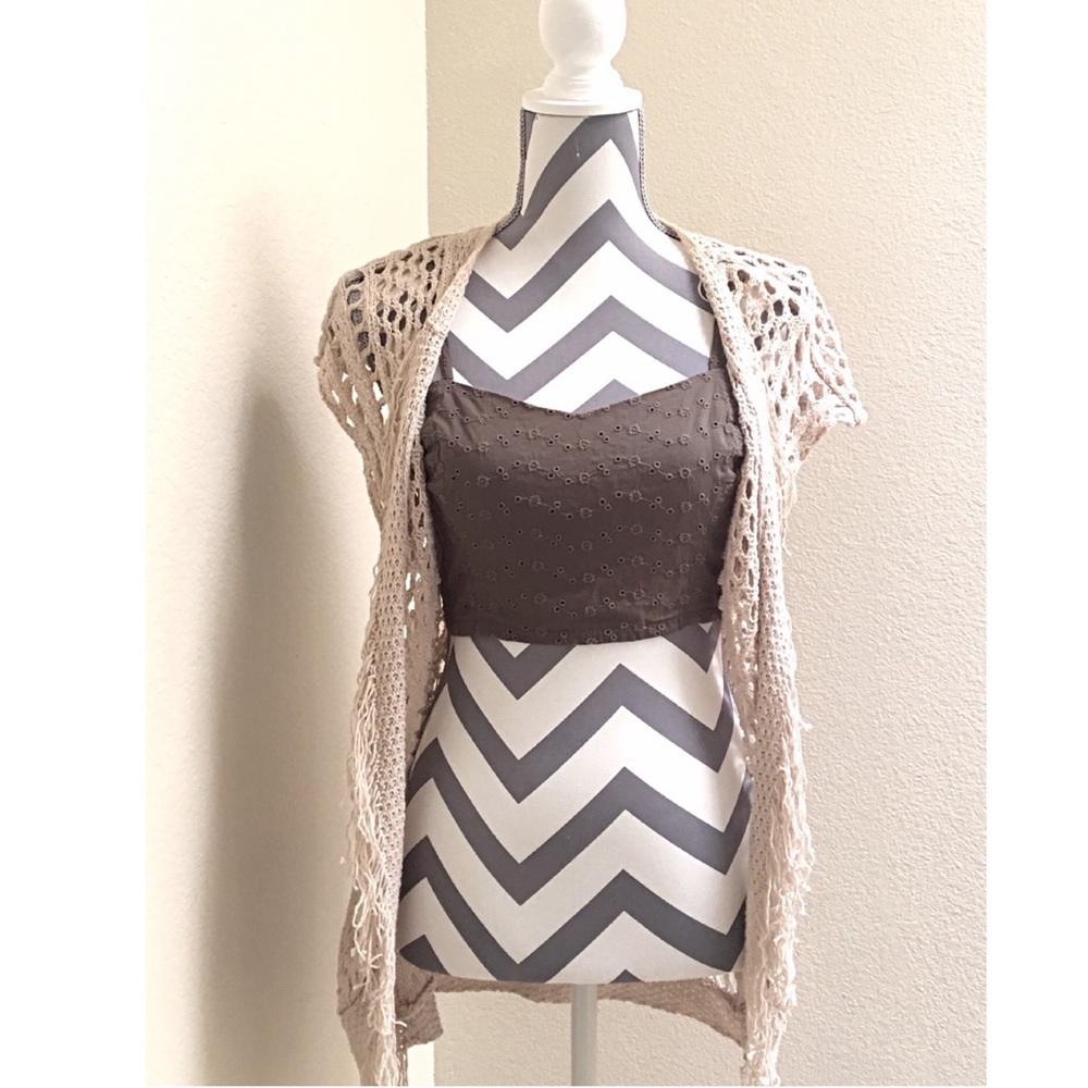 American Rag crochet vest