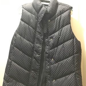 Dark blue polka dot vest
