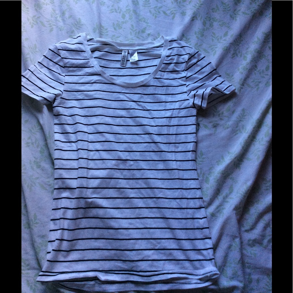White and black shirt