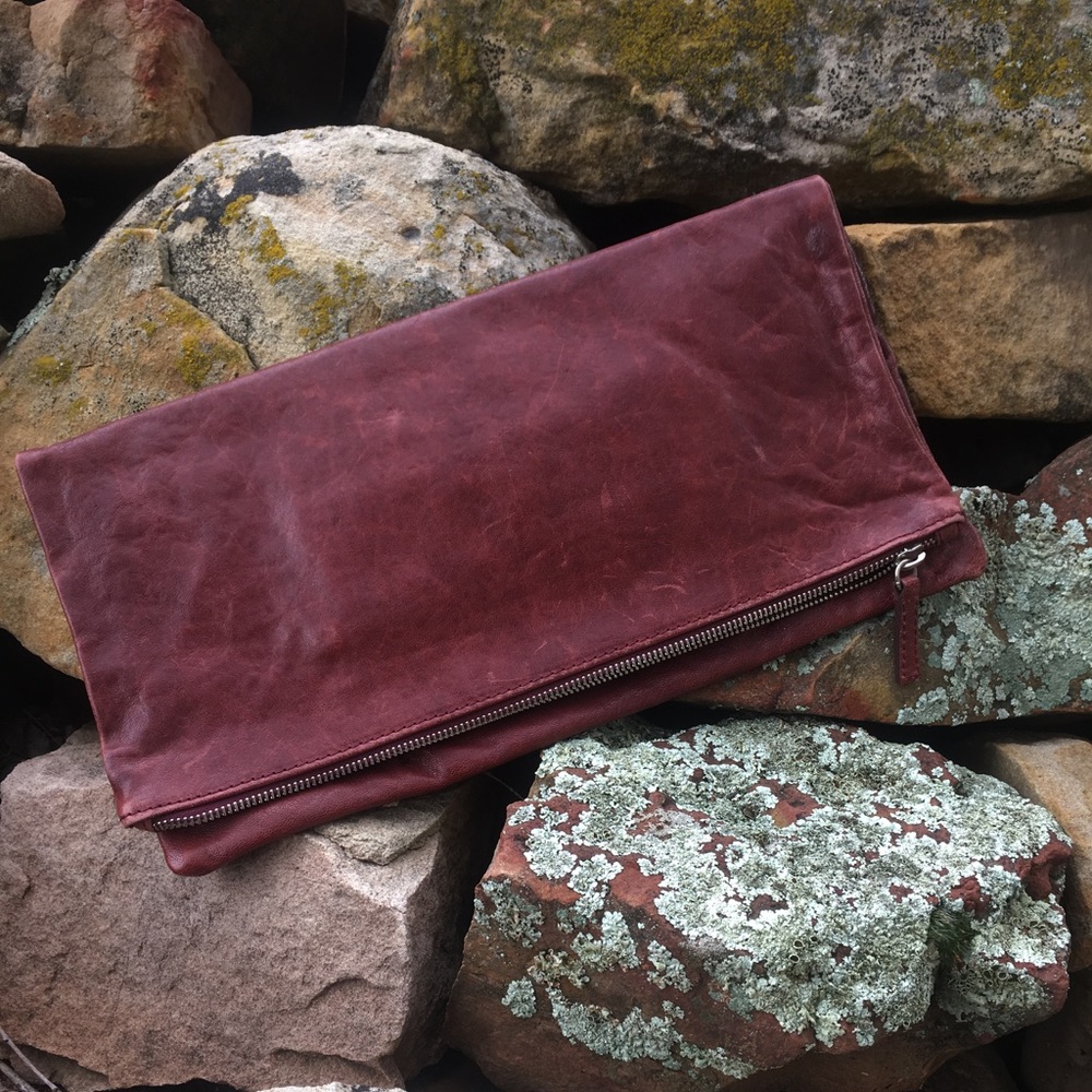 Sundance Catalog Leather Clutch Purse