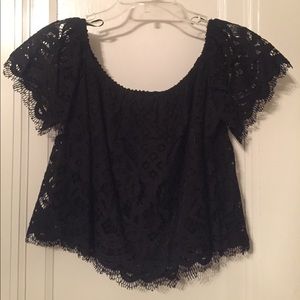 NWT Black off the shoulder top
