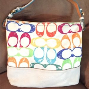 Multicolored Coach purse/tote