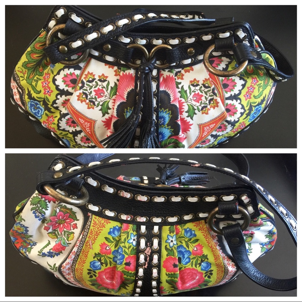 Isabella Fiore Floral Leather Handbag