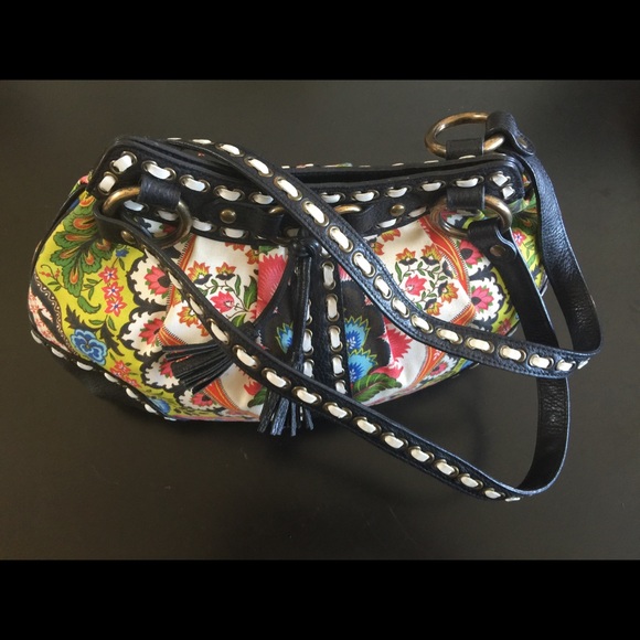 Isabella Fiore Floral Leather Handbag - Picture 2 of 3