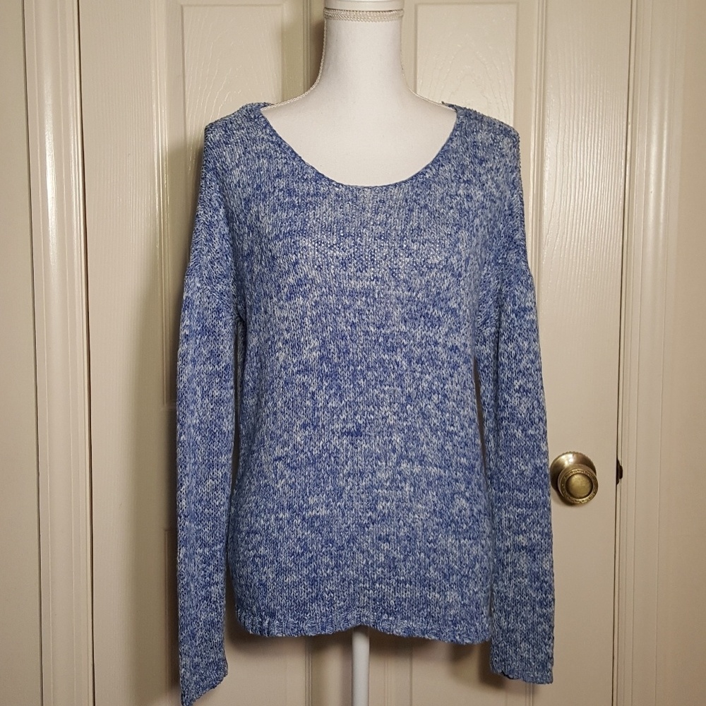 Gap Loose Knit Blue Long Sleeve Sweater