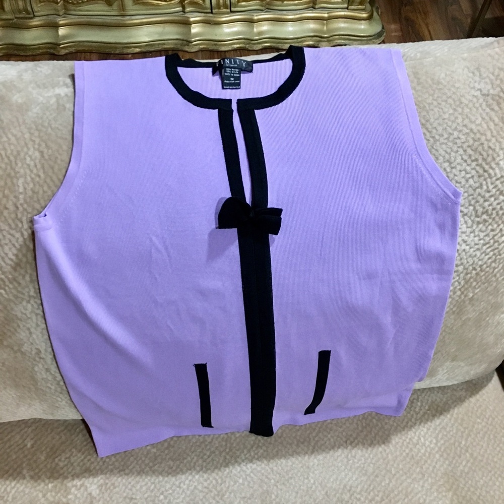 FINITY New Purple/Black Sweater 1X