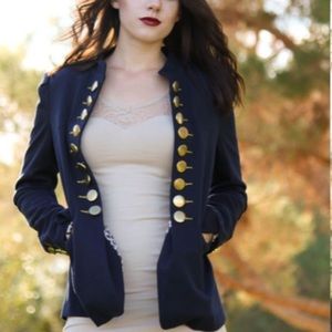 Navy military blazer