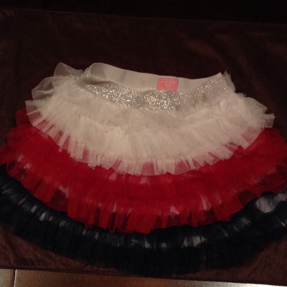 Baby girl red, white and blue tutu