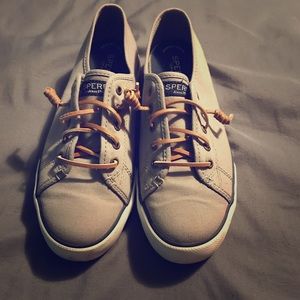 Gray Sperry shoes