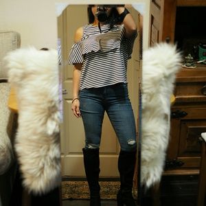 ZARA open shoulder top