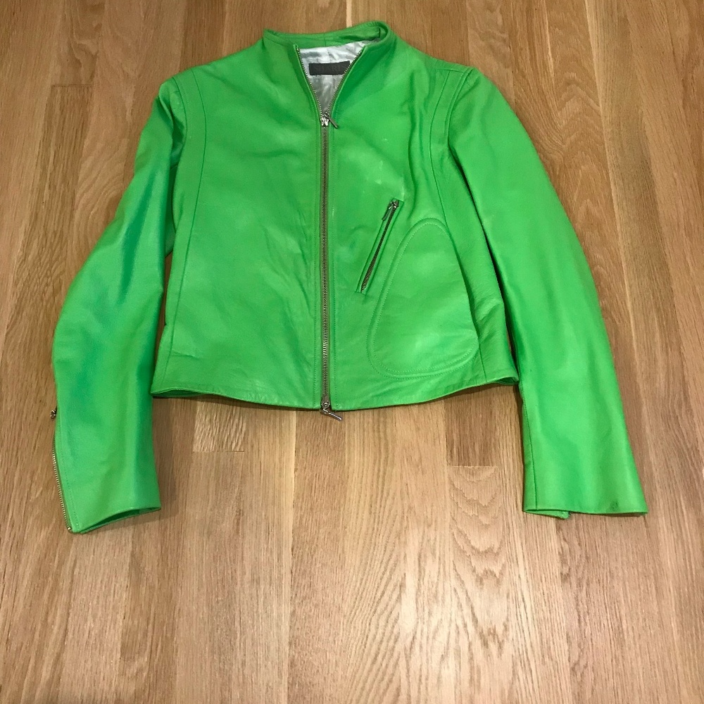 Shari's Place Green Leather Jacket