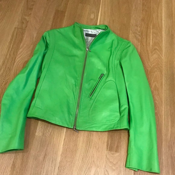 Shari's Place Green Leather Jacket - Picture 3 of 3