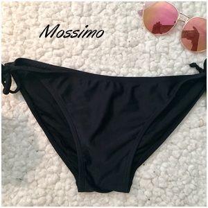 Black tie bikini bottoms