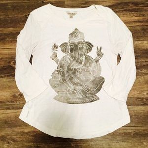 Lucky Brand 3/4 Sleeve Printed Top