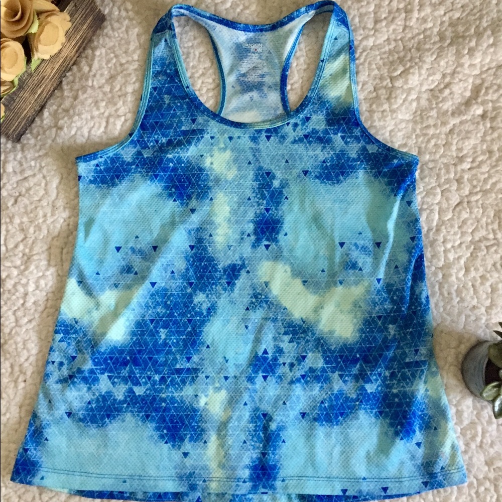 Blue workout tank top