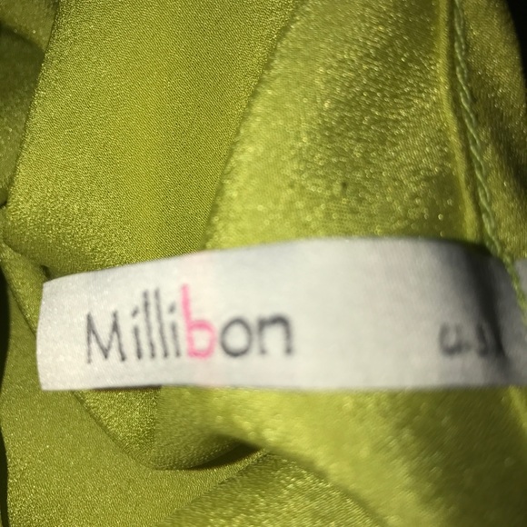 Lime green,light blue, and royal blue medium dress - Picture 3 of 4