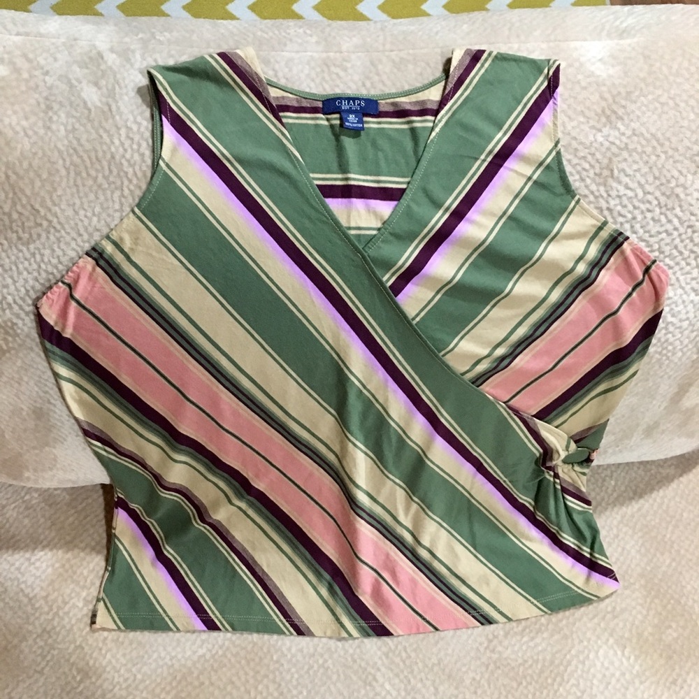 CHAPS Multi Top 100% cotton SZ 2X